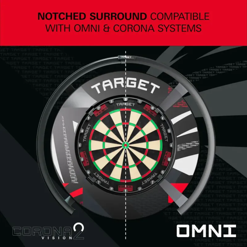 Target Patterned Notched  Svart surround