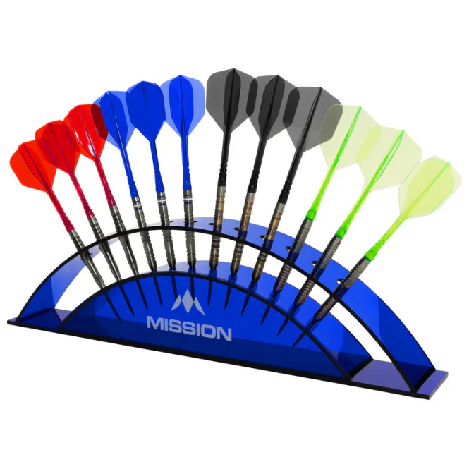 Hovedbilde Mission 12 darts stasjon i buet Blå Acryl